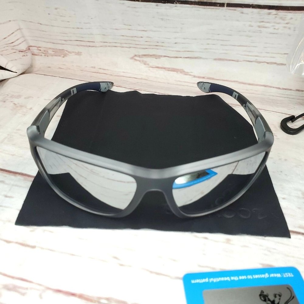 Grey Black Polarized Outdoor Sports Windproof Sand Goggle UV Protection Sunglass
